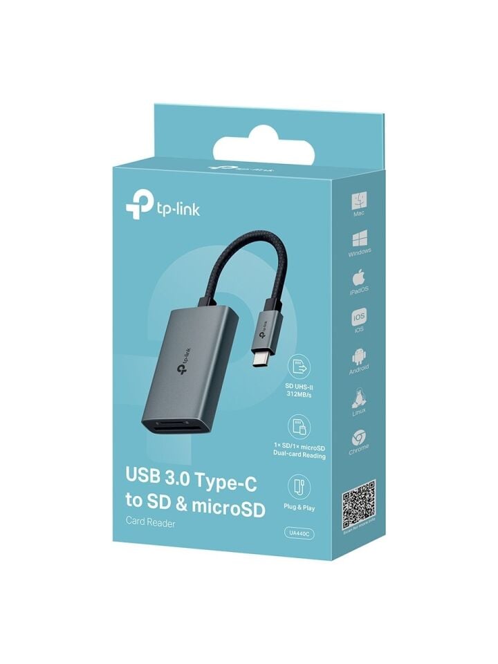 TP-Link UA440C USB3.0 Type-C to SD & MicroSD 4.0 Adapter