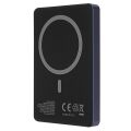 S-LINK MG110 10000mAh PD20W Magsafe 15W Kablosuz Type-C Mavi Taşınabilir Metal Şarj Cihazı Powerbank