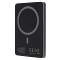 S-LINK MG105 5000mAh PD20W Magsafe 15W Kablosuz Type-C Mor Taşınabilir Metal Şarj Cihazı Powerbank