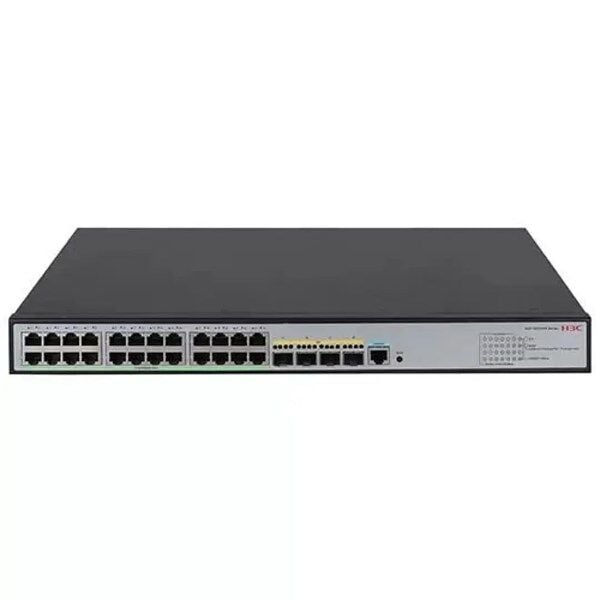 H3C 24port S5120V3-28P-HPWR-LI GIGABIT  4-SFP 370W FULL POE YÖNETİLEBİLİR RACKMOUNT SWITCH