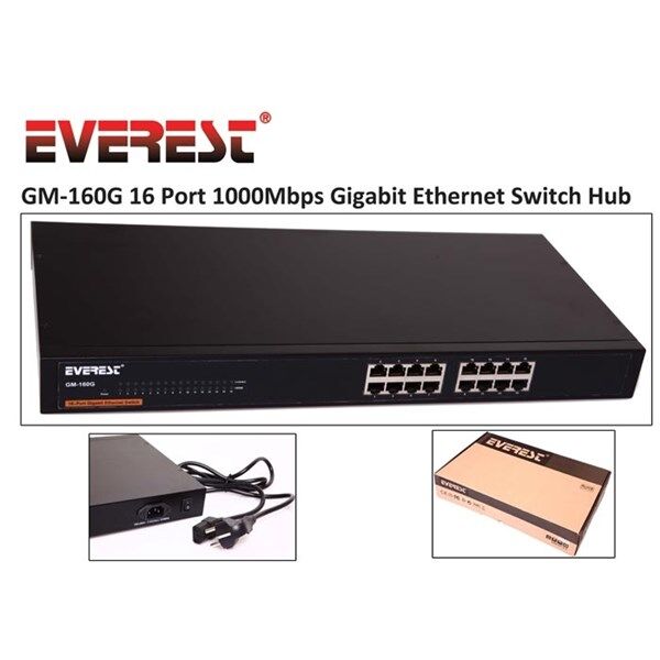 EVEREST 16port GM-160G GIGABIT METAL KASA YÖNETİLEMEZ SWITCH