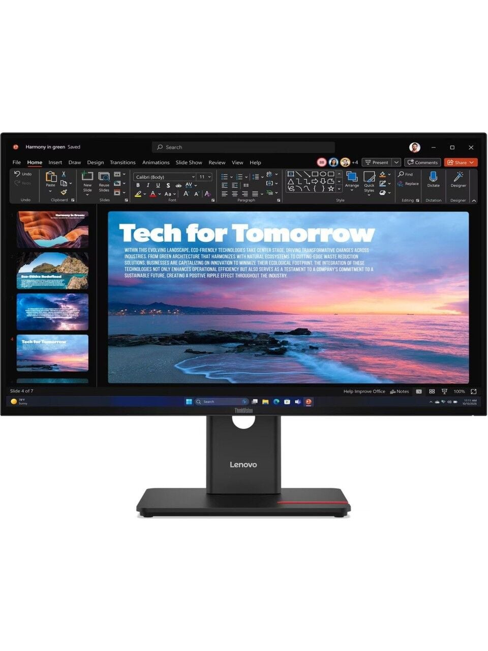 LENOVO 27'' IPS ThinkVision T27QD-40 4MS HDMI DP Pivot Monitör (2560 x 1440) / 64AAGAT2TK