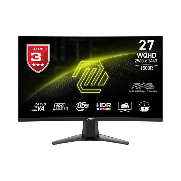 MSI 27'' VA MAG 27CQ6F 1MS 180HZ HDMI-DP KAVISLI GAMING MONİTÖR 2560X1440