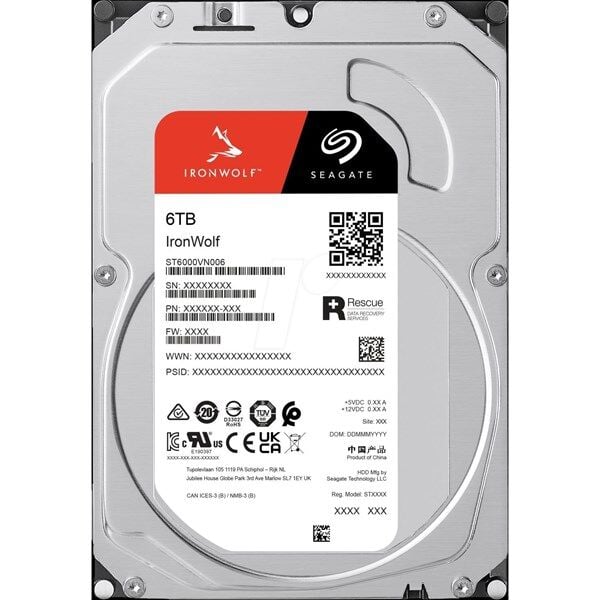 SEAGATE 3.5'' 6TB IRONWOLF ST6000VN006 5900 RPM 256MB SATA-3 NAS Diski