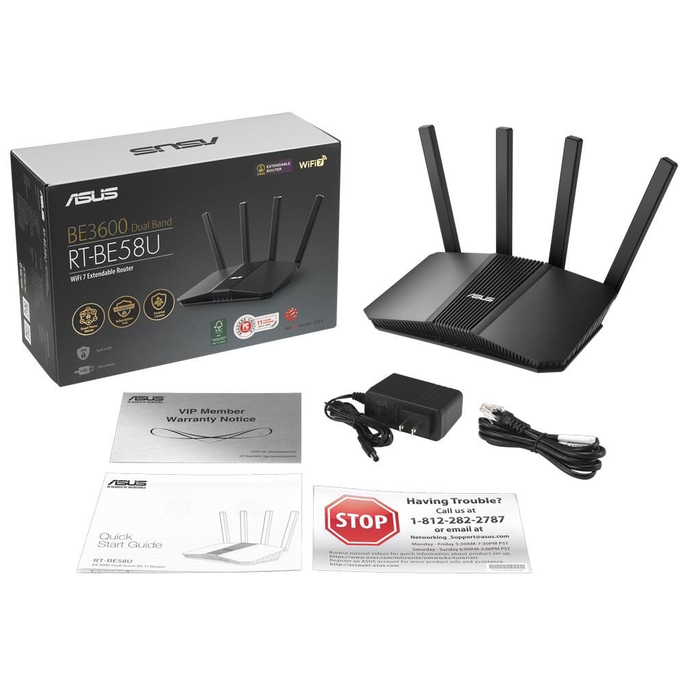 ASUS RT-BE58U WIFI7 Dual Band EV Ofis Tipi Router