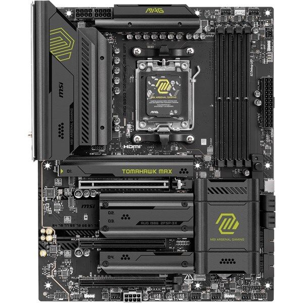 MSI MAG B850 TOMAHAWK MAX WIFI7 DDR5 HDMI-USBC DP PCIE 5.0 AM5 ATX
