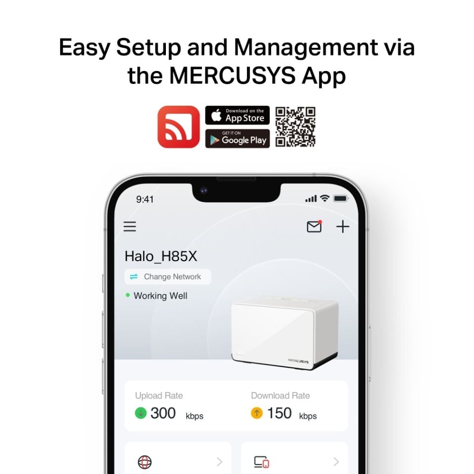 TP-Link Mercusys HALO H85X AX3000 Mesh Menzil Genişletici (İkili) Paket