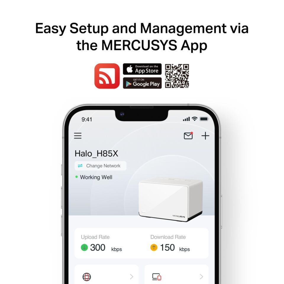 TP-Link Mercusys HALO H85X AX3000 Mesh Menzil Genişletici (İkili) Paket