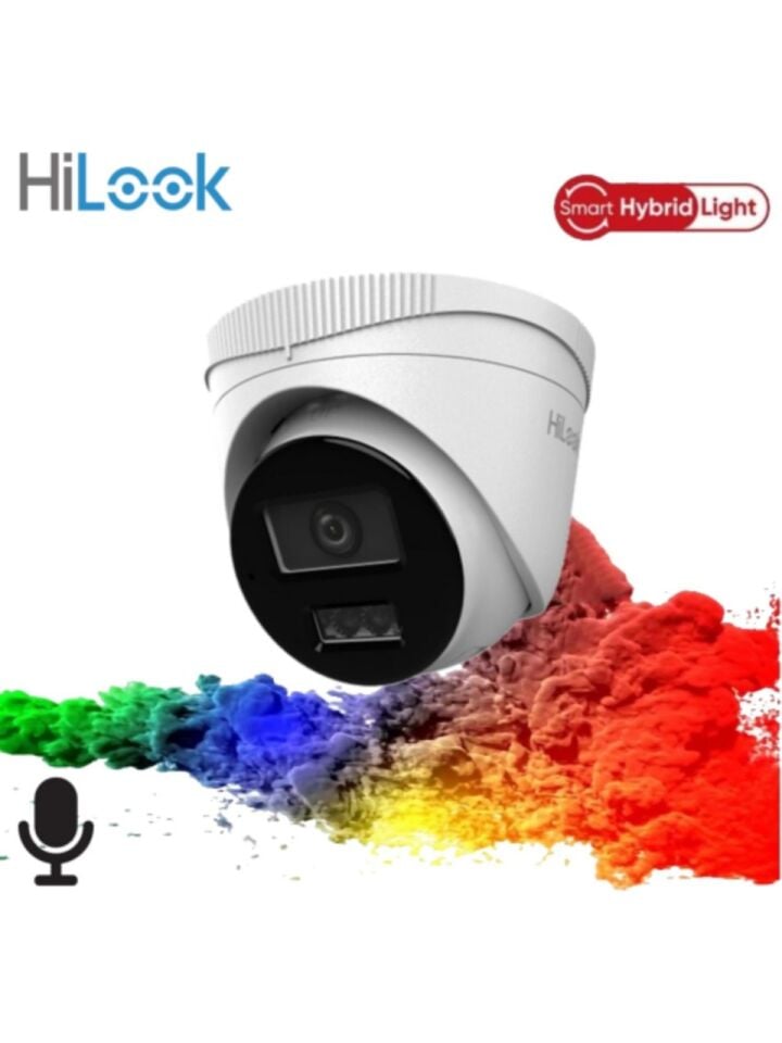 HiLook IPC-T240HA-LUFC 4MP IP 2.8mm Sabit Lens H.265+ Turret Güvenlik Kamerası