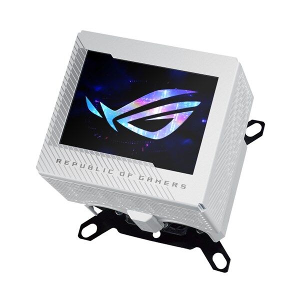 Asus Rog Ryujın Iıı Wb Cpu Su Bloğu Tam Renkli 3.5'' Lcd Ekran Gömülü Vrm Fanı 178 Mikro Soğutma Kanadı Ve Bakır Alaşımlı Soğuk Plaka Soğutma Teknolojisi İle Asetek Ve Rog Bağlantı Parçaları Beyaz