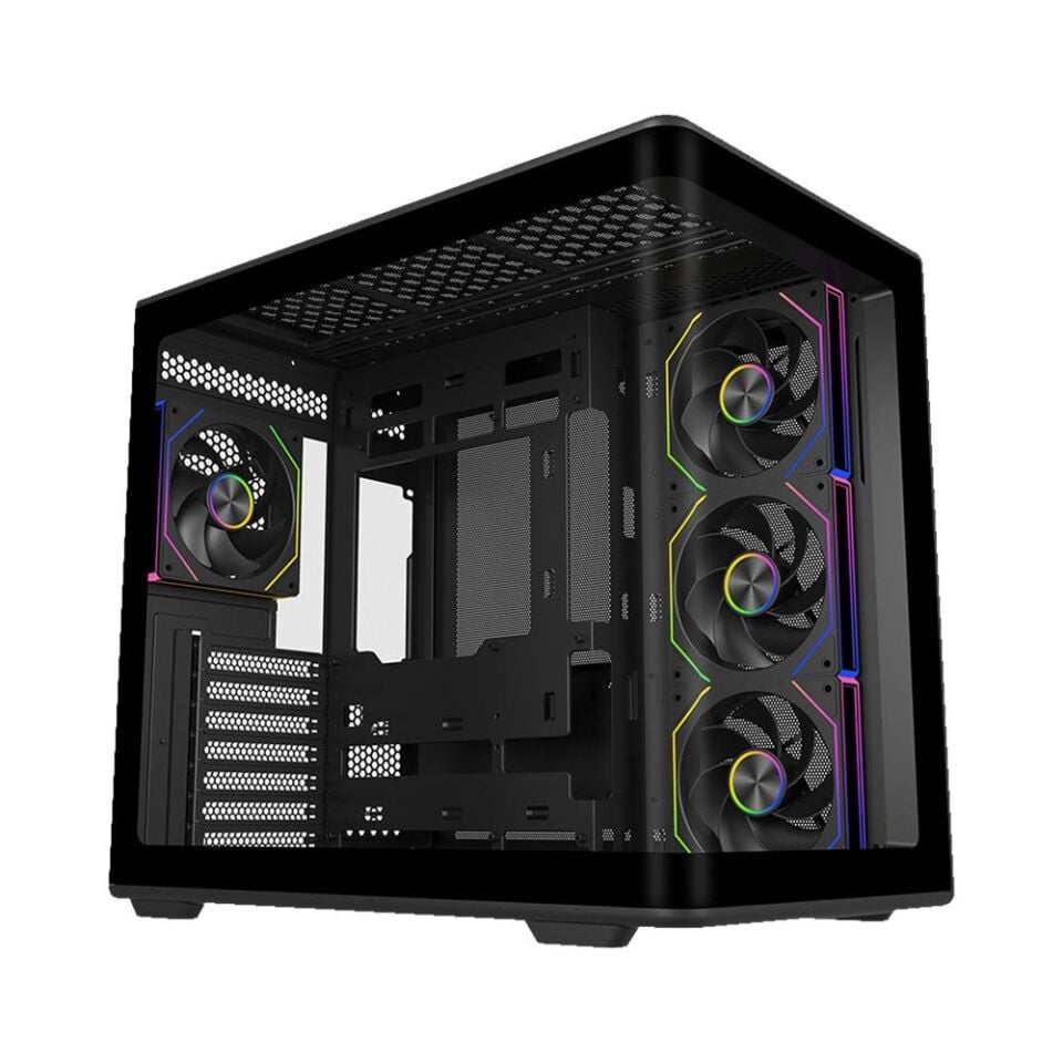 COOLERMASTER 850W 80+ GOLD ELITE 600 Curve TG E600-KGNN85-S01 4x12cm ARGB Siyah Gaming MıdTower PC Kasası