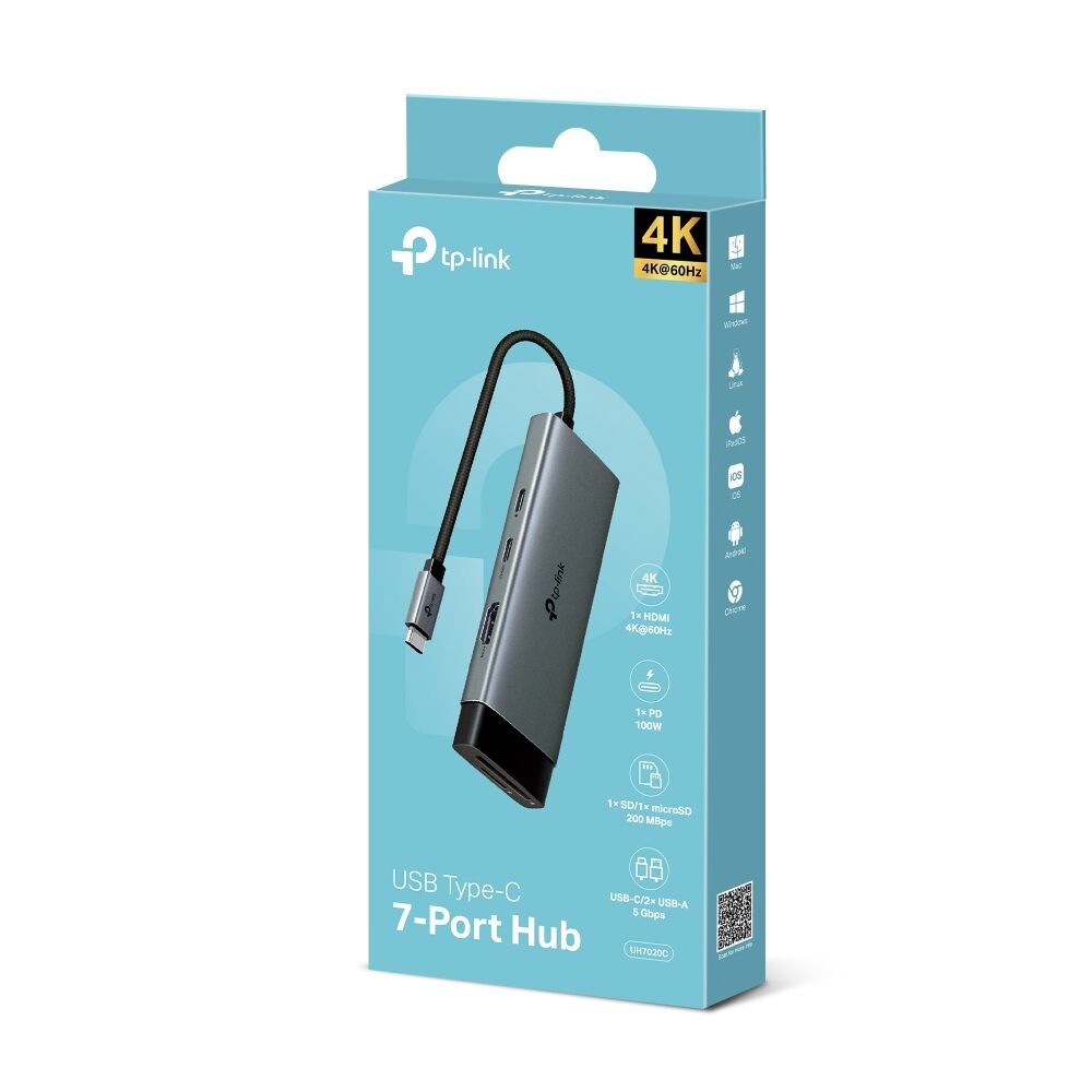 TP-LINK UH7020C 7port USB Type-C Çoklayıcı Hub