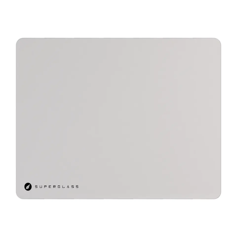 HAWK HM20B GAMING HM20 SUPERGLASS KAYMAZ TABAN 5MM TEMPERLİ 42X33 CAM BEYAZ MOUSEPAD