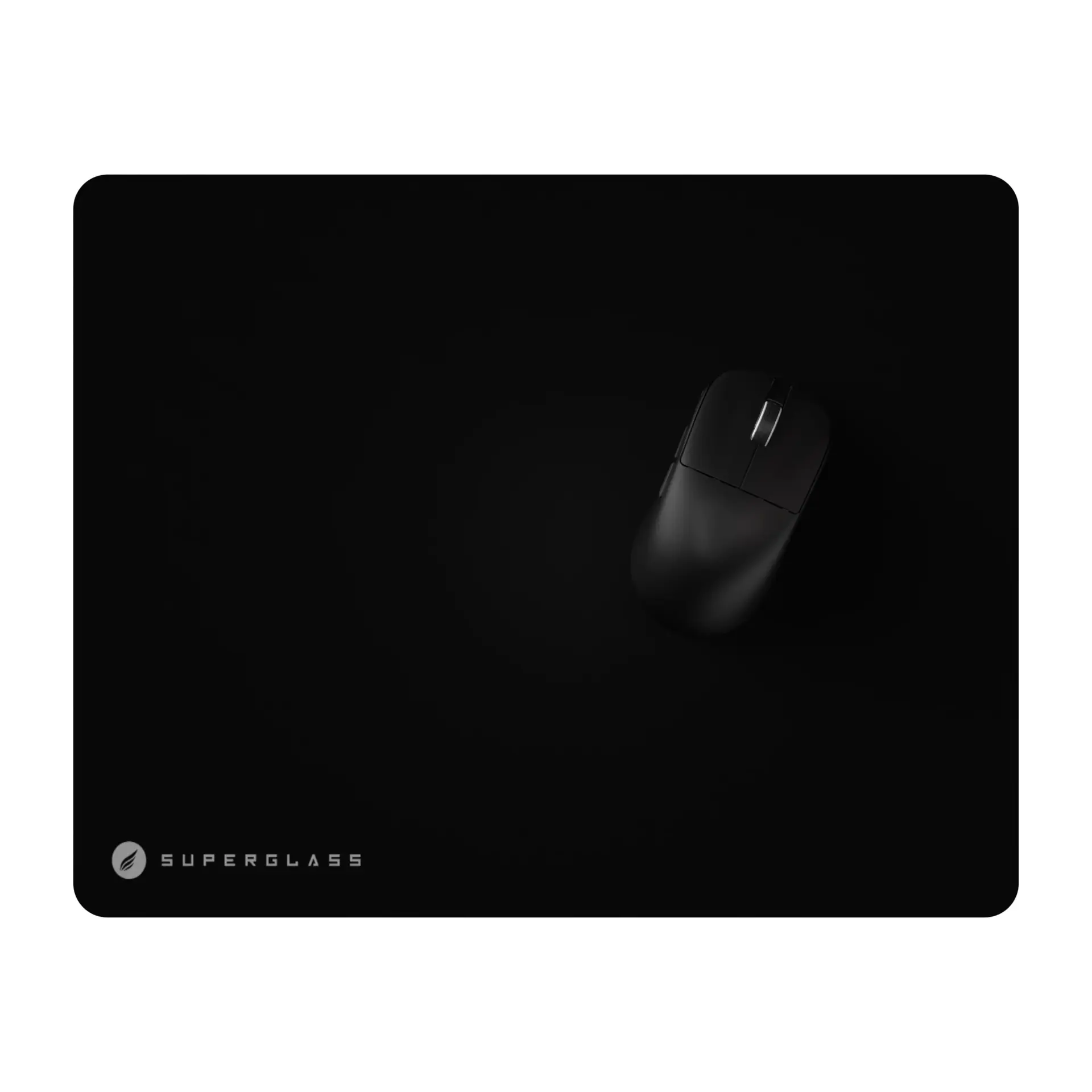HAWK HM20S GAMING HM20 SUPERGLASS KAYMAZ TABAN 5MM TEMPERLİ 42X33 CAM SİYAH MOUSEPAD