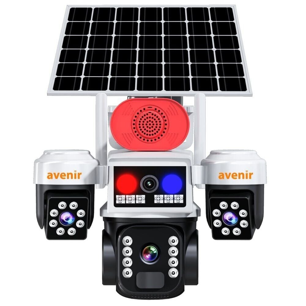 AVENIR 6MP AV-S264W 3-Kameralı 3PTZ WIFI Solar Kamera