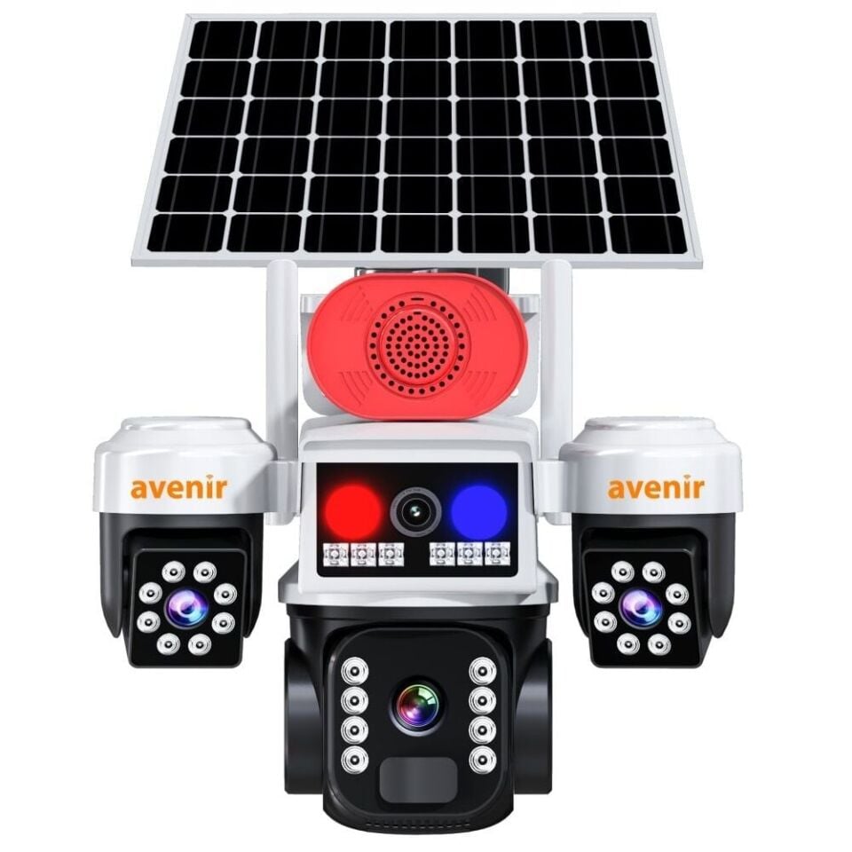 AVENIR 6MP AV-S264W 3-Kameralı 3PTZ WIFI Solar Kamera