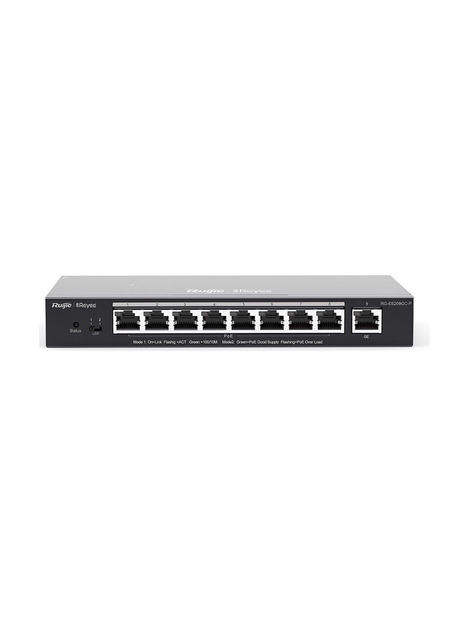 RUIJIE 8port 120w FULL PoE REYEE GIGABIT Yönetilebilir Switch Masaüstü RG-ES209GC-P