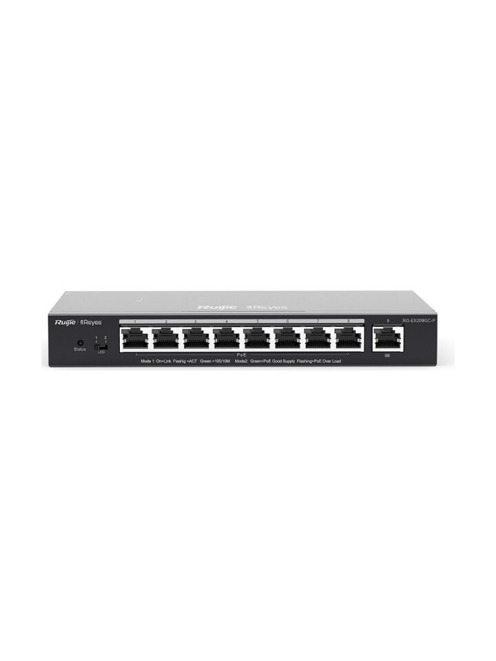 RUIJIE 8port 120w FULL PoE REYEE GIGABIT Yönetilebilir Switch Masaüstü RG-ES209GC-P