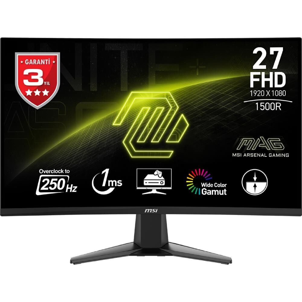 MSI 27'' VA MAG 27C6X 1MS 250HZ HDMI-DP KAVISLI GAMING MONİTÖR