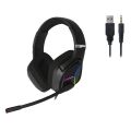 LENOVO LECOO HT406 Stereo USB 3.5mm Jack RGB Led Aydınlatma Siyah Gaming Mikrofonlu Kulaklık