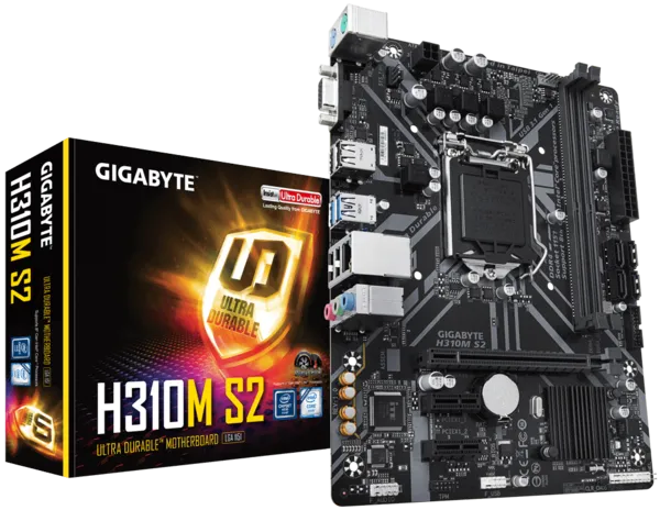 GIGABYTE H310M-S2 DDR4 SATA3 PCIe 16X v3.0 1151p v2 mATX