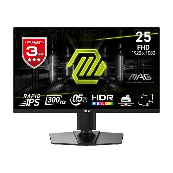 MSI 24.5'' RAPID IPS MAG 255PFX 0.5MS 300HZ HDMI-DP PIVOT GAMING MONİTÖR 1920X1080