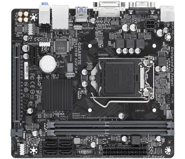 GIGABYTE H310M-S2V 2.0 DDR4 SATA3 DVI PCIe 16X v3.0 1151p v2 mATX