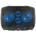 ADDISON RAMPAGE 17'' AD-RC4 Mavi Ledli 2*125mm+2*70mm Işıklı Fan Notebook Soğutucu Stand