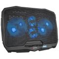 ADDISON RAMPAGE 17'' AD-RC4 Mavi Ledli 2*125mm+2*70mm Işıklı Fan Notebook Soğutucu Stand