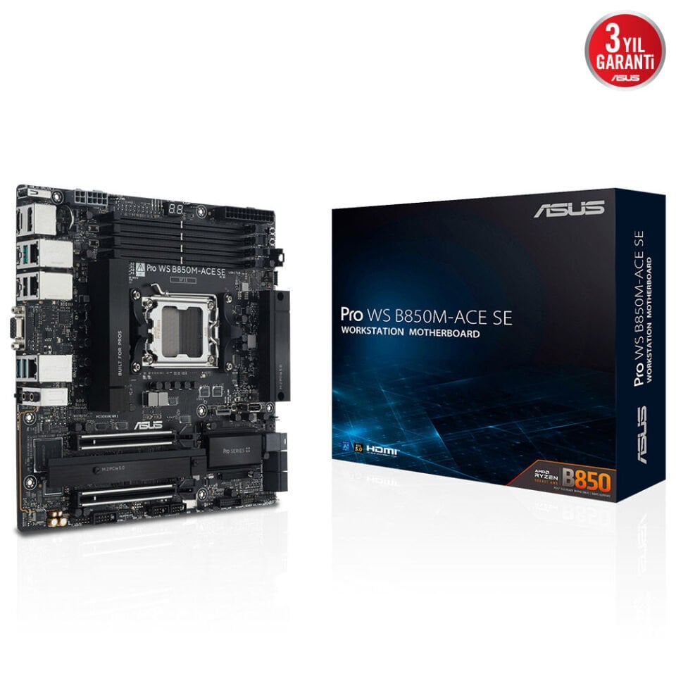 ASUS PRO WS B850-ACE WIFI DDR5 HDMI DP PCIE 5.0 AM5 ATX