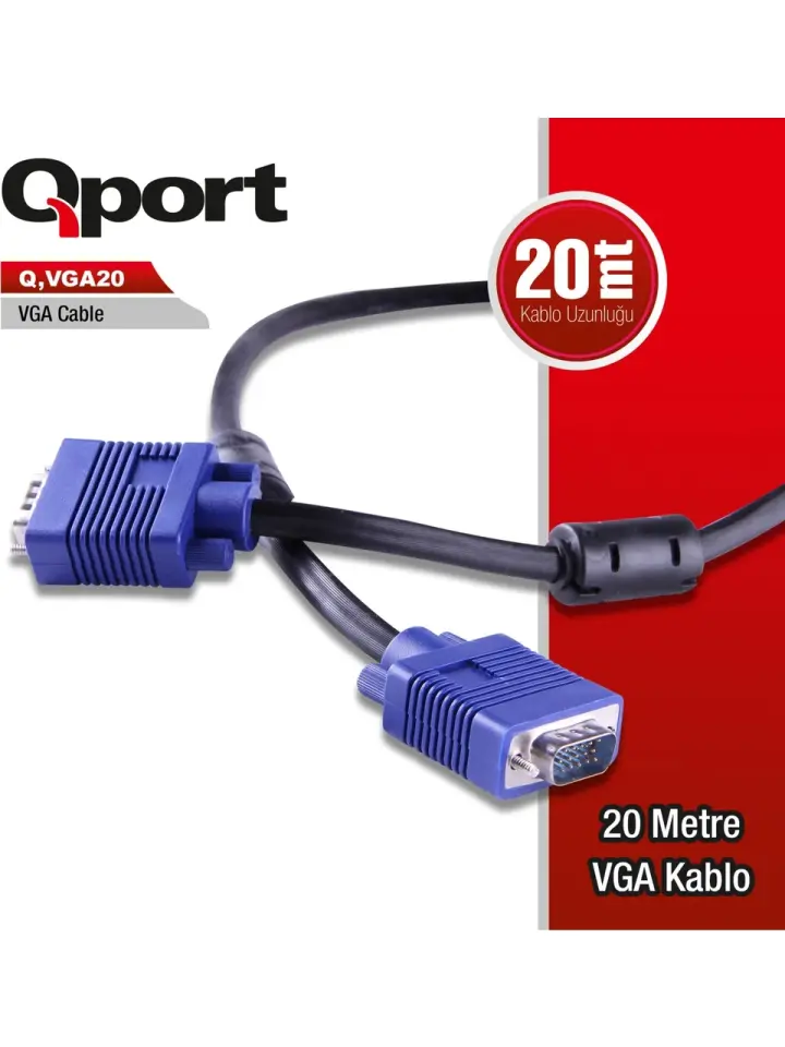 Qport Q-Vga20 20 Metre Vga Kablo