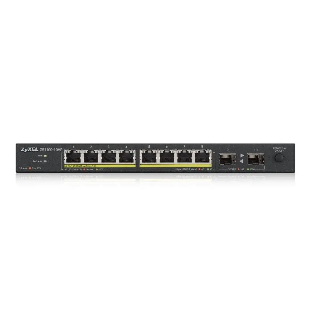 Zyxel GS1100-10HP v2 8Port PoE+2SFP Gigabit Switch