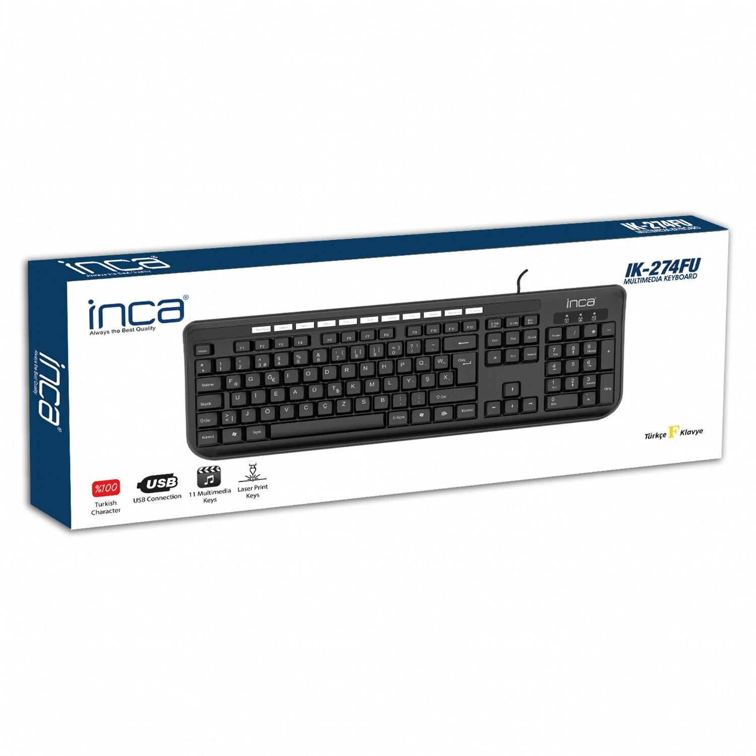 INCA IK-274FU Kablolu USB F Trk Siyah Klavye