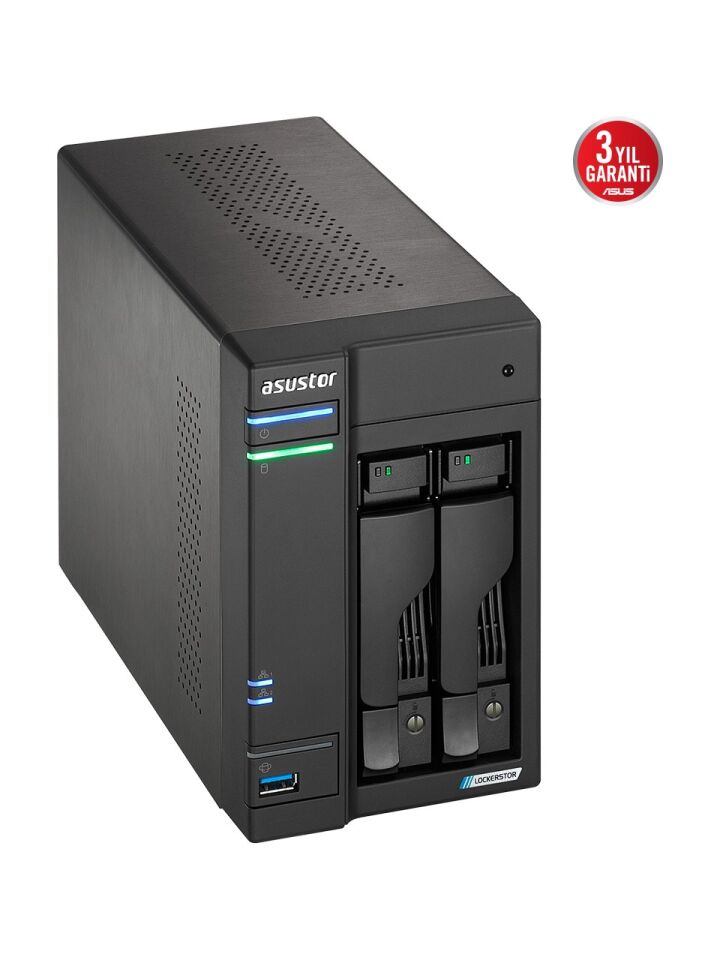 Asustor AS6702T 2 Disk Yuvalı (2X22TB) NAS Cihazı