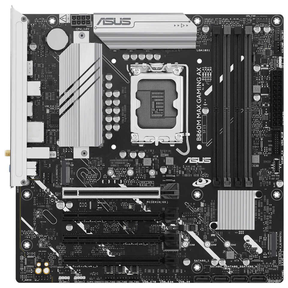 ASUS B860M MAX GAMING AX WIFI6 DDR5 HDMI-DP TYPEC PCIE 5.0 1851P MATX