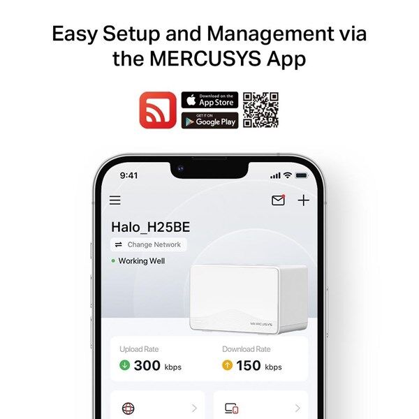 MERCUSYS HALO H25BE-2pack BE3600 WIFI7 MESH ROUTER 2-li paket
