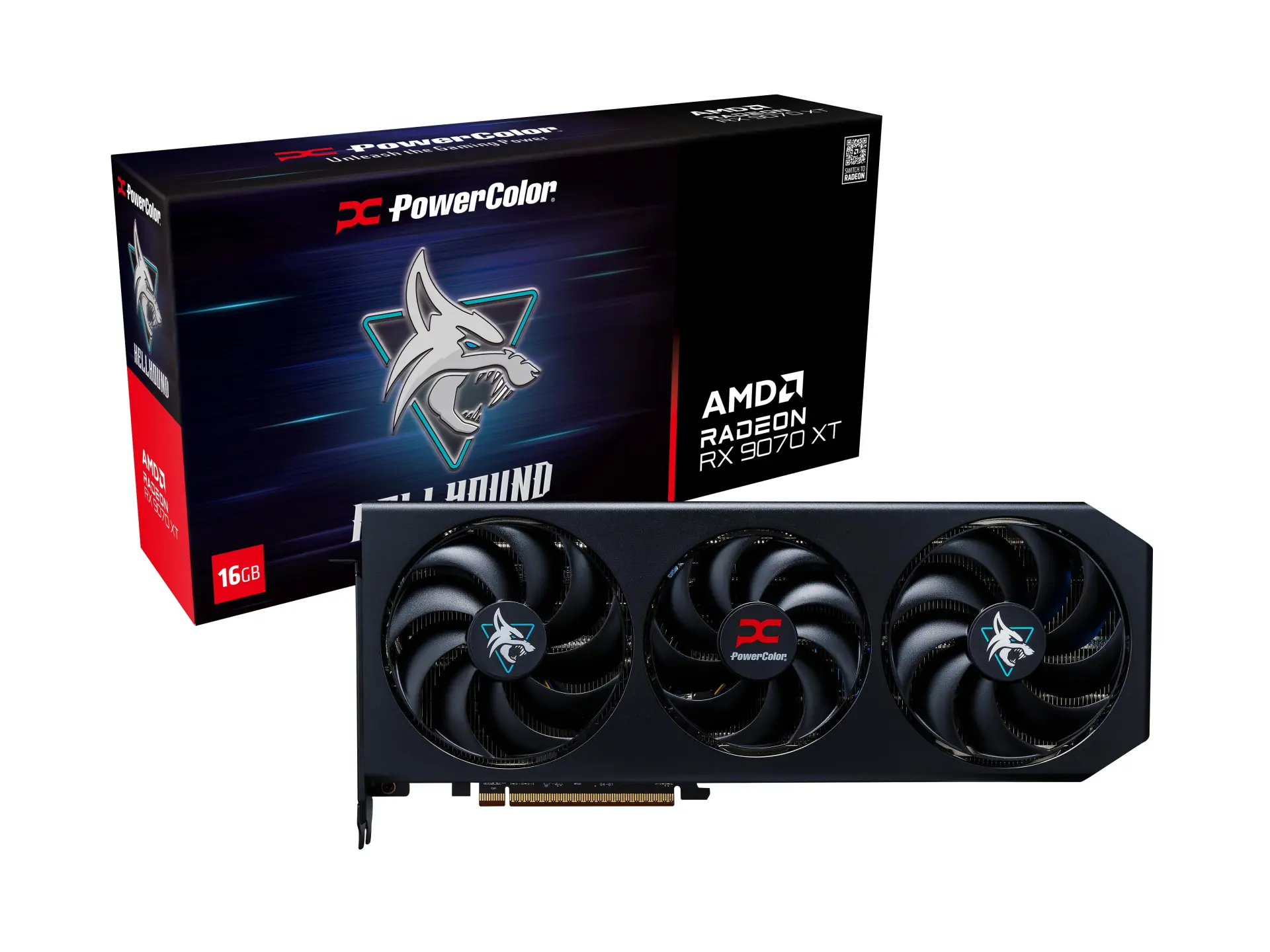PowerColor Hellhound RX9070XT 16G-L/OC 16GB 256Bit GDDR6