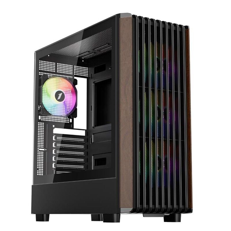 1ST PLAYER WD5 SİYAH 750W 80+ SILVER ATX 3.1 ARGB 4X12CM FAN TEMPERLİ CAM USB 3.0 ATX KASA