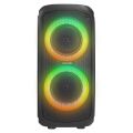 MIKADO MD-11BT Siyah 20*2 40W RGB Işıklı Kablosuz Mikrafonlu Taşınabilir Speaker Hoparlör