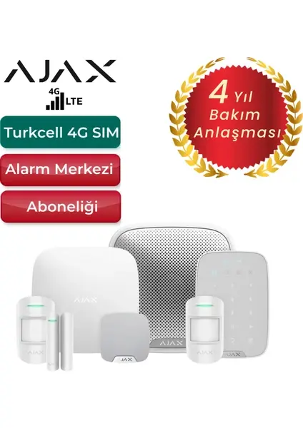 AJAX Starterkit 4G Alarm Seti Beyaz