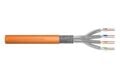 AGER CAT7 S-FTP 23/1AWG Turuncu 500m Makara Saf Bakır Kablo 0.57mm AC-604-5-OR