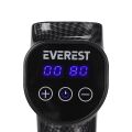Everest EV-MT51 12V Dijital Karbon Fiber/Siyah 2500 mAh Kablosuz Profesyonel Sporcu 30 Kademeli Hız 7 Başlıklı Masaj Tab