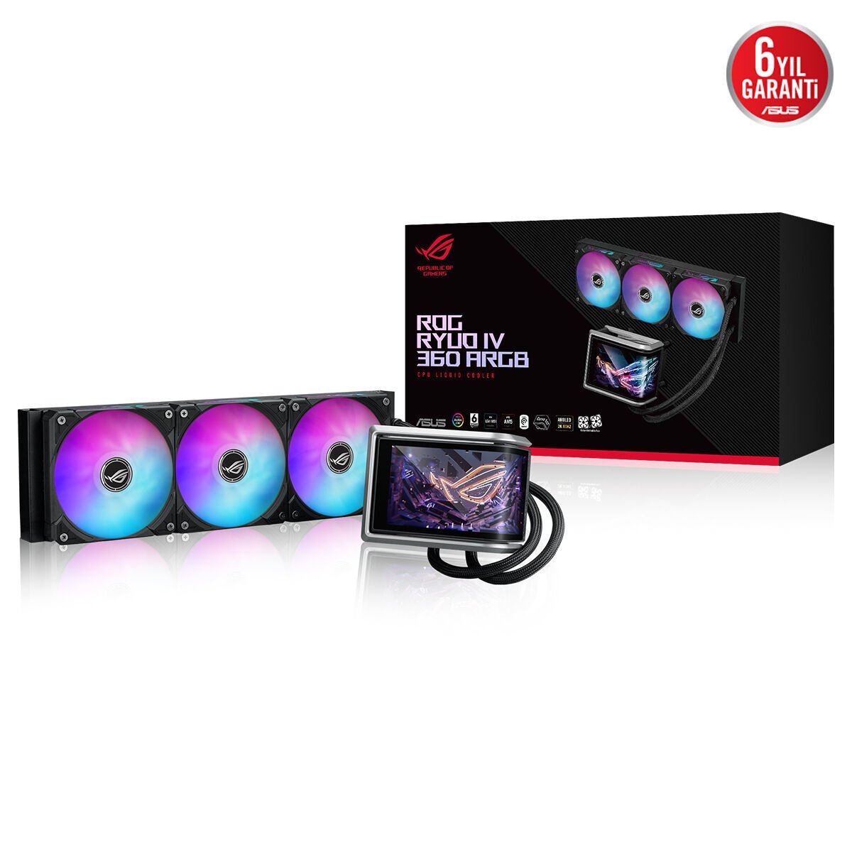 ASUS ROG RYUO IV SLC 360MM ARGB SIVI İŞLEMCİ SOGUTUCUSU