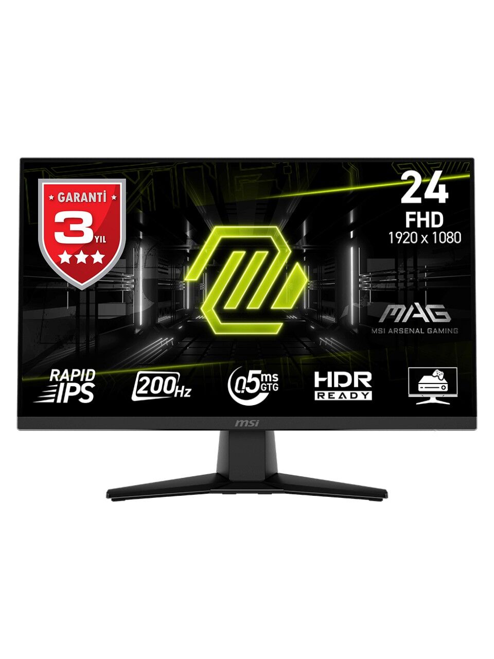 MSI 23.8'' MAG 242F Flat RAPID IPS 0.5ms (GTG) FreeSync Siyah FHD Monitör