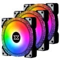 XIGMATEK EN46119 GALAXY III ROYAL 3*BR120 ARGB Fanlı Panel+Kumandalı Kasa Fan Kiti