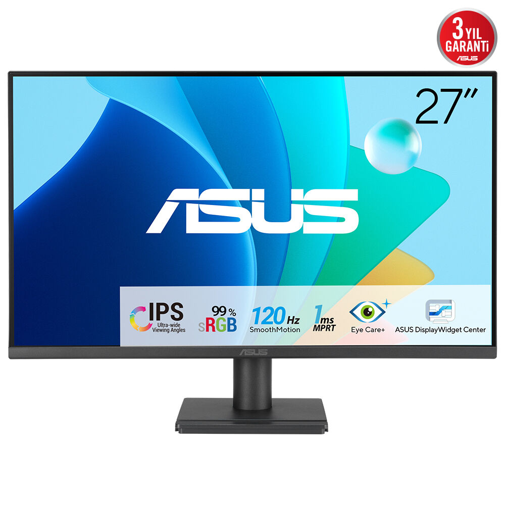 ASUS 27'' IPS VA279HG 1ms 120Hz HDMI-VGA Ev Ofis Tipi Monitör (1920 X 1080)