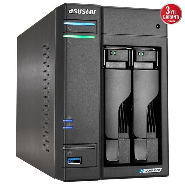 ASUSTOR 2diskli Celeron N5105-16GB RAM-2.5Gbe Nas Server AS6702T (44620)