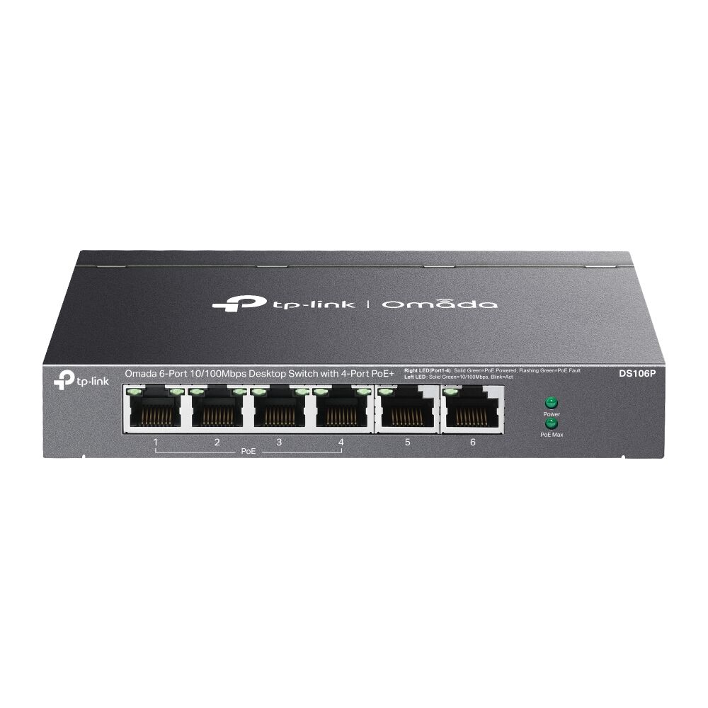 Omada DS106P 6Port 10/100 4Port PoE+ Switch
