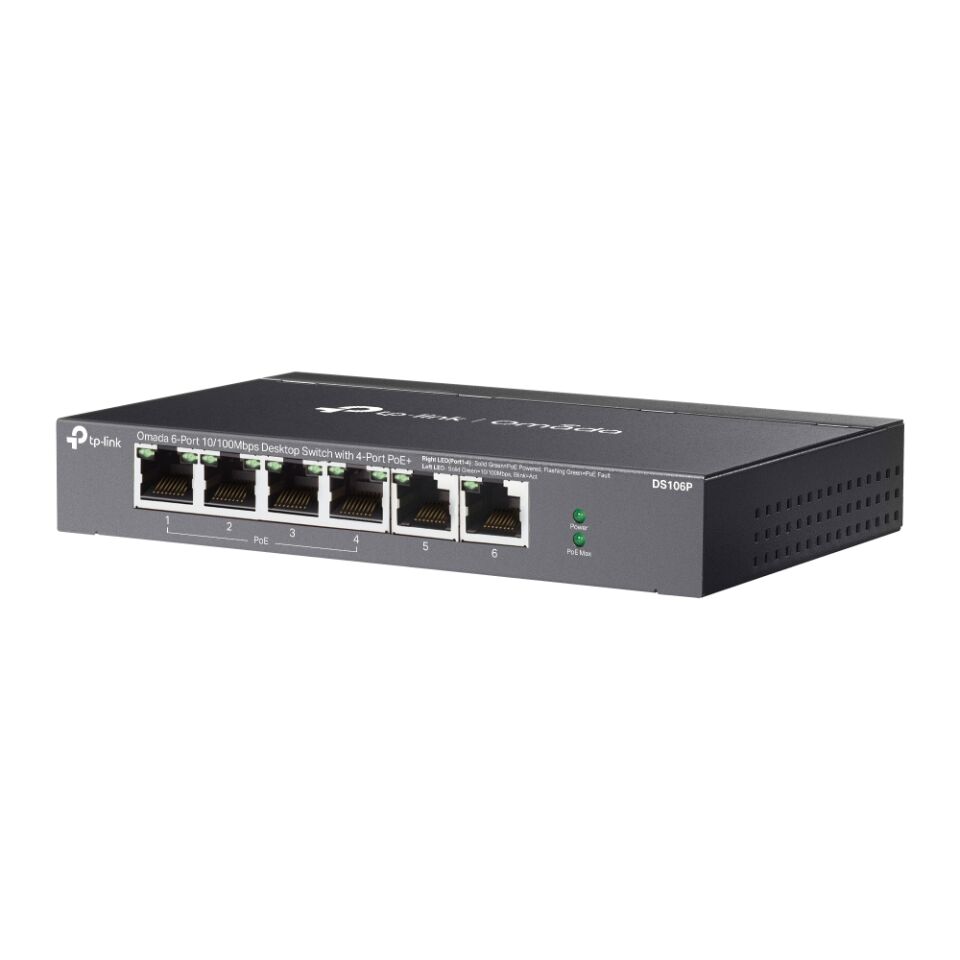 Omada DS106P 6Port 10/100 4Port PoE+ Switch