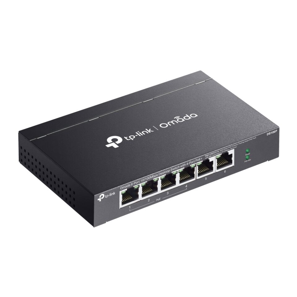 Omada DS106P 6Port 10/100 4Port PoE+ Switch